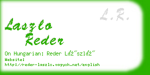 laszlo reder business card